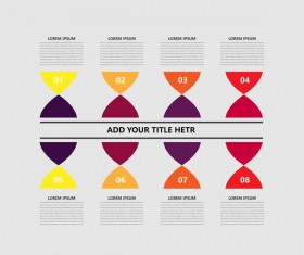 Minimalistic design infographic template vectors material 06