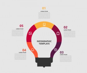 Minimalistic design infographic template vectors material 08