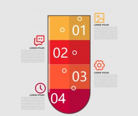Minimalistic design infographic template vectors material 09