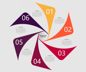 Minimalistic design infographic template vectors material 10