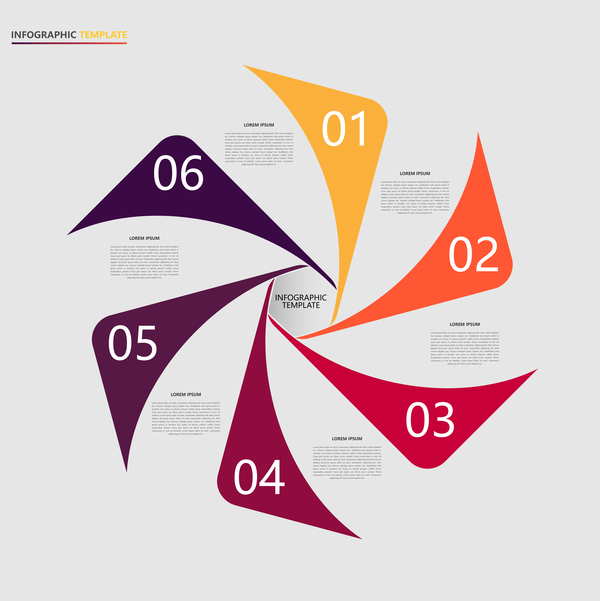 Minimalistic design infographic template vectors material 10