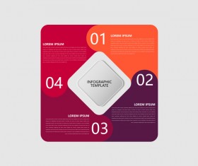 Minimalistic design infographic template vectors material 11