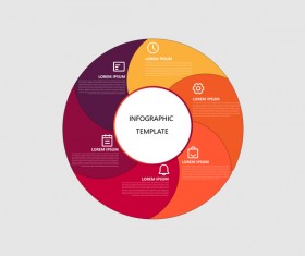 Minimalistic design infographic template vectors material 13