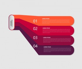Minimalistic design infographic template vectors material 14
