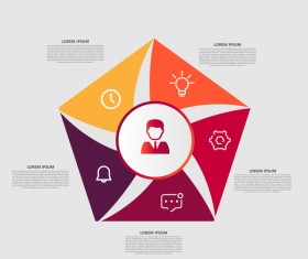 Minimalistic design infographic template vectors material 15