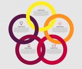 Minimalistic design infographic template vectors material 16