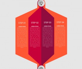 Minimalistic design infographic template vectors material 17