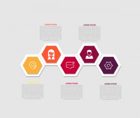 Minimalistic design infographic template vectors material 18