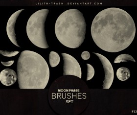 Moon Phase photoshop brushes