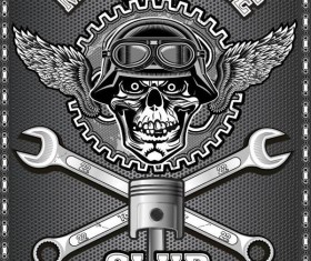 Motorcycle club sign design vector 10