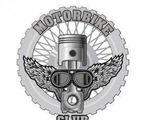 Motorcycle club sign design vector 12