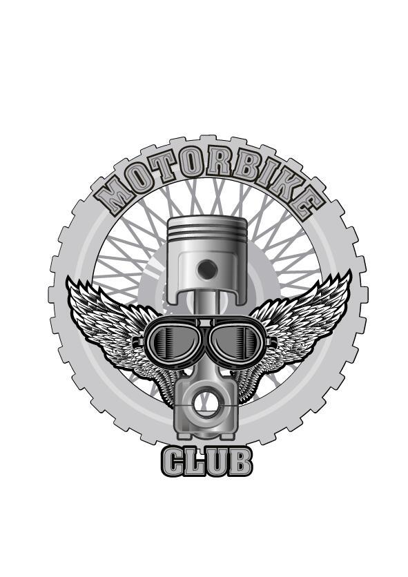 Motorcycle club sign design vector 12