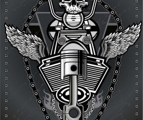 Motorcycle club sign design vector 14