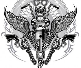 Motorcycle club sign design vector 15