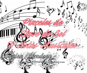 Musical Notes photoshop brushes