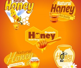 Nature honey banners design vectors 04