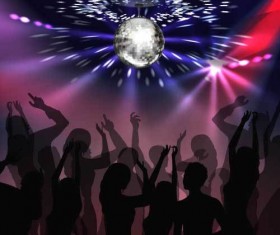 Neon light with party background vector