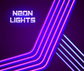 Neon lights shining background vector 03