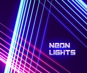 Neon lights shining background vector 05