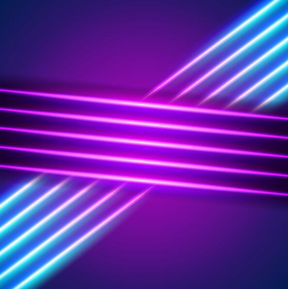 Neon lights shining background vector 11