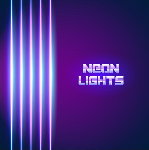 Neon lights shining background vector 12