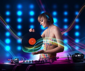 Nightclub DJ Princess Stock Photo 01