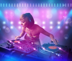Nightclub DJ Princess Stock Photo 03