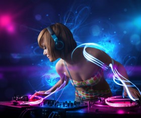 Nightclub DJ Princess Stock Photo 04