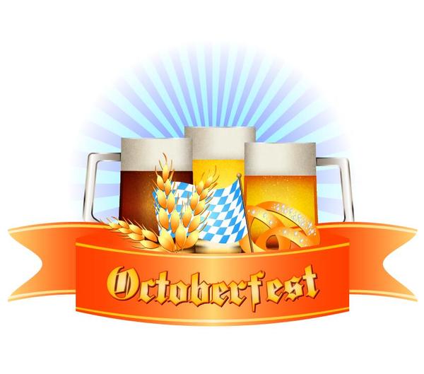 Oktoberfest labels design vector 03