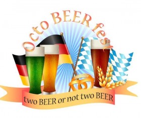 Oktoberfest labels design vector 07