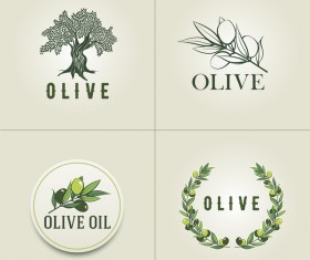 Olive logo set vector