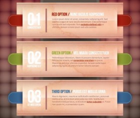 Options banners business vector 01