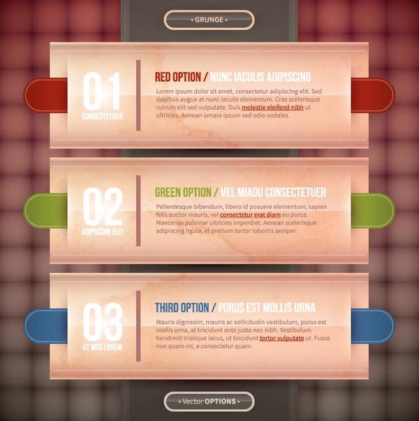Options banners business vector 01