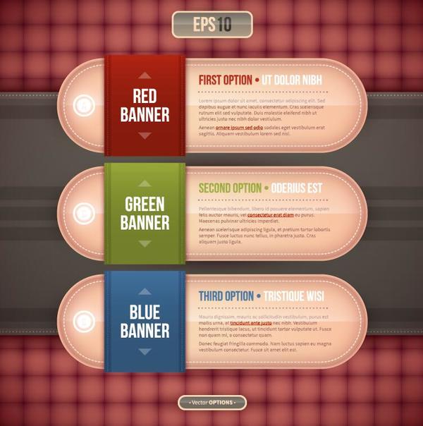 Options banners business vector 02