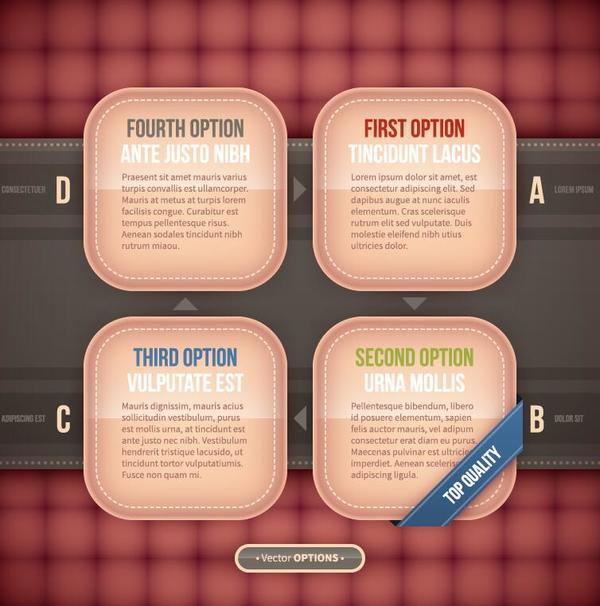 Options banners business vector 03
