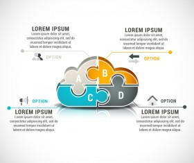 Pizzle modern infographic template vector 06