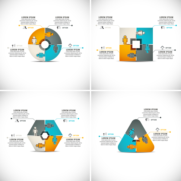 Pizzle modern infographic template vector 10