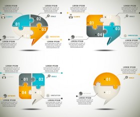 Pizzle modern infographic template vector 16