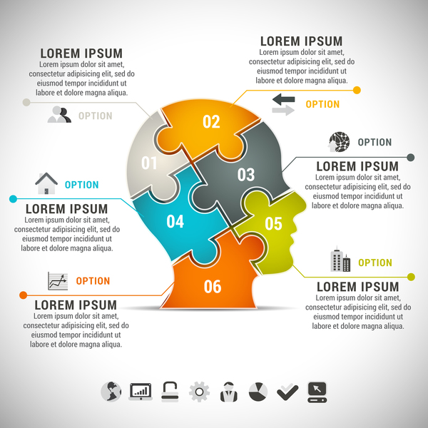 Pizzle modern infographic template vector 19
