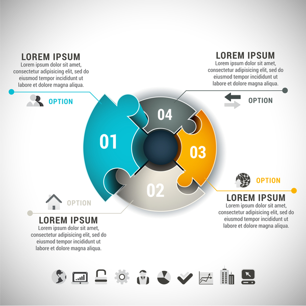 Pizzle modern infographic template vector 21