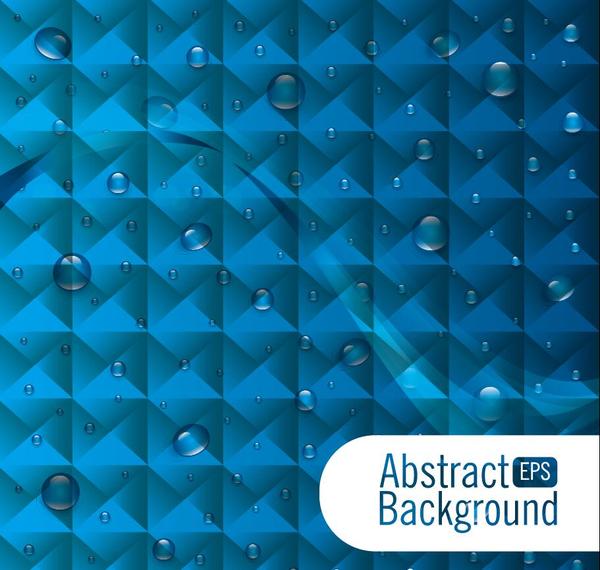 Polygon abstract background with water drop vector