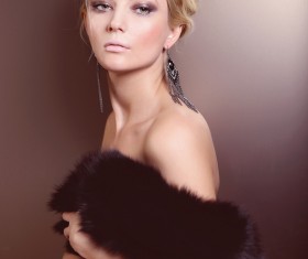 Pretty fashionable woman makeup Stock Photo