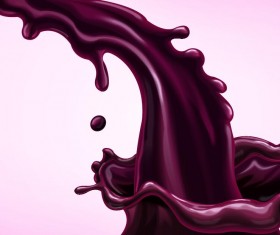 Purple juice splash effect vector