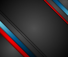 Red black blue corp stripes metal background vector