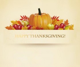 Retro holiday background with_colorful leaves and fruits vector