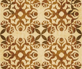 Retro kaleidoscope floral seamless pattern vector 02