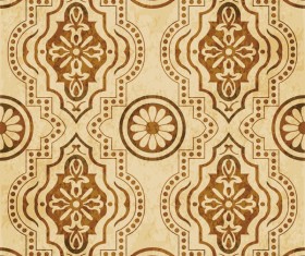 Retro kaleidoscope floral seamless pattern vector 06