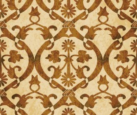 Retro kaleidoscope floral seamless pattern vector 07