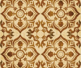 Retro kaleidoscope floral seamless pattern vector 10