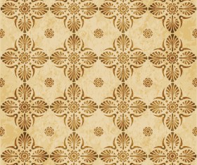 Retro kaleidoscope floral seamless pattern vector 11